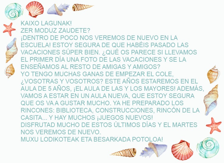 Vuelta al colegio