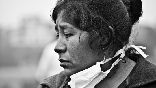 Mujer triste.