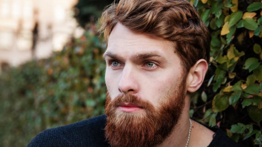 Hombre joven pelirrojo con barba.