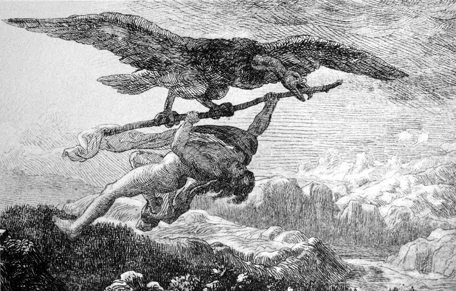 Loki y águila