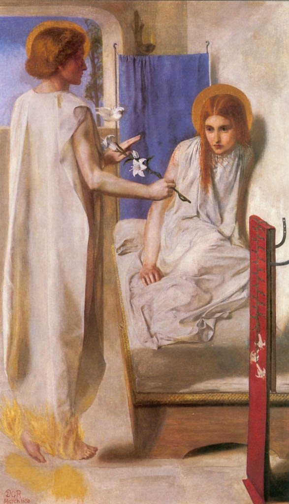 Anunciación de Dante Gabriel Rosetti