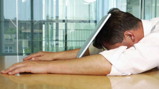 Ejecutivo cansado.