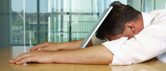 Ejecutivo cansado.