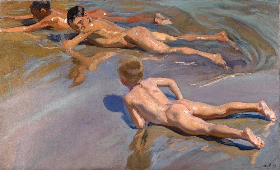 Chicos en la Playa